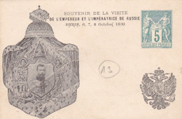 SOUVENIR DE LA VISITE DE L'EMPEREUR ET L'IMPERATRICE DE RUSSIE ,,,RARE  ,, Scan Recto Et Verso - Cartoline Postali Ristampe (ante 1955)