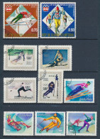 10 Timbres Oblitérés JEUX OLYMPIQUES D'HIVER INNSBRUCK 1976 Guinée Equatoriale Pologne X-15 - Winter 1976: Innsbruck