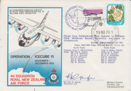 Ross Dependency 1979 Operation Icecube 15 Signature  Ca Scott Base 19 NOV 1979 (SO171) - Covers & Documents