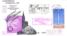 AR 10L T1 - FDC KOUROU ARIANE L04 - SATELLITES MARECS-A & THÉSÉE - Europe