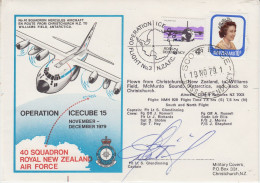 Ross Dependency 1979 Operation Icecube 15 Signature  Ca Scott Base 19 NOV 1979 (SO172) - Covers & Documents