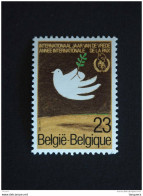 België Belgique Belgium 1986 Jaar Van De Vrede Année Intern. De La Paix Colombe Duif  Yv 2202 COB 2005 MNH ** - Unused Stamps