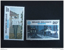 België Belgique Belgium 1983 Europa Schilderijen Tableaux Paul Delvaux Yv COB 2092-2093  MNH ** - Ungebraucht