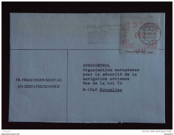 Zwitserland Suisse Brief Lettre Cover 1981 Vlagstempel Flamme Sonderstempel Lyss Verkehrskreuz Im Seeland EMA To Belgium - Marcophilie