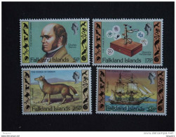 Falkland Islands 1982 150e Anniv Voyage "Beagle" Charles Darwin Yv 344-347 MNH ** - Falkland Islands