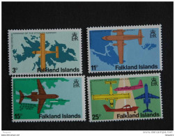 Falkland Islands 1979 Nouvel Aéroport Nieuwe Luchthaven Stanley Britten-Norman Islander Fokker Cessna Yv 283-286 MNH ** - Falkland