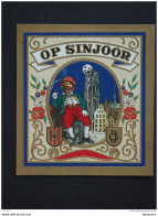 Etiquette De Boîte à Cigares Sigarenkist Etiket Sigaren Kist OP SINJOOR Mechelen 10,5 X 11,5 Cm - Etichette