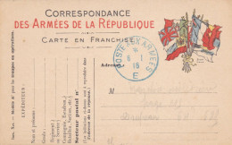 POSTE AUX ARMEES ,,, Lettre ""  E  "" En Bleu ,,,,,,,,,,,,,,, Scan Recto Et Verso - Oorlog 1914-18