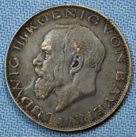 Bayern / Bavaria • 2 Mark  1914 • Ludwig III • Beautiful Black Patina • Silver 900‰ • German States / Bavière [24-424] - Autres & Non Classés