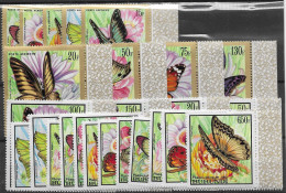 Burundi Butterfly Set Complete With Airmails  Mnh ** 1968 90 Euros - Ungebraucht