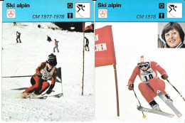 GF1915 - FICHES RENCONTRE - PETER LUSCHER - DORIS DE AGOSTINI - HANNI WENZEL - ANNEMARIE MOSER PROELL - Wintersport