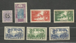 Guinée N°57, 63, 125, 127, 136, 137, 160 Neufs** Cote 5€ - Unused Stamps