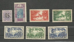 Guinée N°57, 63, 125, 127, 136, 137, 160 Neufs** Cote 5€ - Ongebruikt