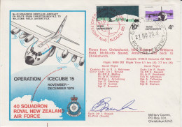 Ross Dependency 1979 Operation Icecube 15 Signature  Ca Scott Base 21 NOV 1979 (SO174) - Storia Postale