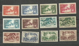 Guinée N°125 à 130, 132, 134 à 137, 140 Neufs** Cote 8€ - Unused Stamps