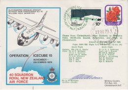 Ross Dependency 1979 Operation Icecube 15 Signature  Ca Scott Base 22 NOV 1979 (SO175) - Covers & Documents