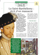 FICHE ATLAS: LA SAINT-BARTHELEMY RECIT D'UN MASSACRE -VALOIS ANGOULEME - Geschiedenis
