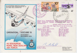 Ross Dependency 1979 Operation Icecube 15 Signature  Ca Scott Base 23 NOV 1979 (SO176) - Covers & Documents