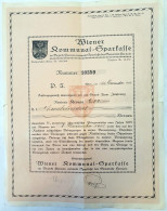 Wiener Kommunal-Sparkasse, Kriegsanleihe 1915, Plus 2 Sparkassen-Belege - Banque & Assurance