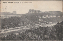 Postelwitz Mit Den Schrammsteinen, Sächsische Schweiz, 1930 - Trau & Schwab AK - Bad Schandau