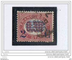 REGNO:  1878  SERVIZIO  SOPRASTAMPATO  -  2 C./0,30  LACCA  SCURO  US. -  SASS. 32 - Used