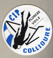 Collioure (66) Autocollant CIP  Plongée, Voile   (PPP46828) - Stickers