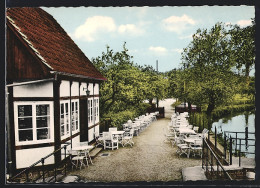 AK Helfern B. Bad Rothenfelde, Café Und Pensionshaus Zur Klostermühle, Terrasse  - Bad Rothenfelde