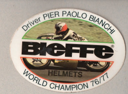 (moto) Autocollant Pier Paolo Bianchi   BIEFFE   World Champion 76/77   (PPP46829) - Stickers