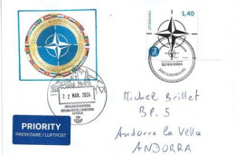 2024. 75th Anniversary Of The North Atlantic Treaty Organization (NATO),letter From Luxembourg To Andorra - Briefe U. Dokumente