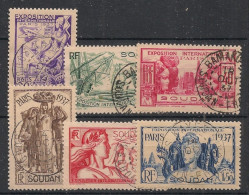 SOUDAN - 1937 - N°YT. 93 à 98 - Exposition Internationale - Oblitéré / Used - Used Stamps