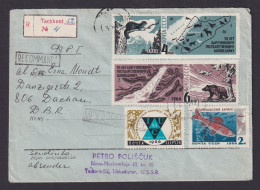 Novo Moskovskaja Usbekistan U.S.S.R. R Brief Taschkent Dachau Briefmarken Tiere - Storia Postale