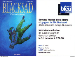 GUARNIDO : Flyer BLACKSAD Pour FRANCE BLEU Maine - Asterix