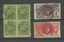 Guinée N°18x4, 35, 37 Cote 6.40€ - Used Stamps