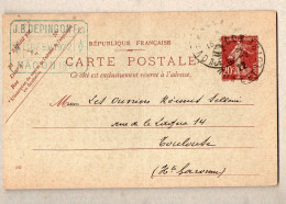 Macon (Saone Et Loire) Carte Commerciale Entier Postal  JB DEPINGON  (PPP46831) - Publicidad
