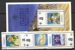 Dominica Mnh ** Scouts Set And Sheet From 1987 - Dominica (1978-...)
