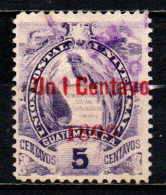 GUATEMALA - 1899 - National Emblem Surcharged In Red - USATO - Guatemala