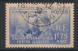 SPM - 1938 - N°YT. 166 - Marie Curie - Oblitéré / Used - Used Stamps