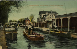 Loosduinen (nu Den Haag) Straatweg - Groeten Veiling (kleur) 1911 Hoek Schaafplek - Altri & Non Classificati
