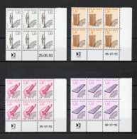 FRANCE PREOBLITERES N° 228 à 231  BLOCS DE 6 TIMBRES COIN DATE NEUFS SANS CHARNIERE COTE 48.00€  INSTRUMENTS DE MUSIQUE - 1989-2008