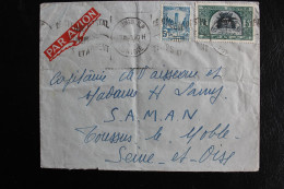 13-XI-1948 FLAMME  TUNIS RP /TUNISIE "LE CHEQUE POSTAL ECONOMISE TEMPS ET ARGENT " Affrnt Composé Y&T TN288a Et  TN316 - Storia Postale