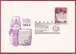 Österreich MNr.1184 Sonderstempel 11. 6. 1965 Salzburg, Rotary Ländertreffen Frankreich Und Österreich - Brieven En Documenten