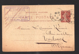 Nancy  Carte Commerciale Entier Postal  ZIVK Freres ..cuirs Et Sellerie    (PPP46832) - Publicidad