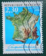 2662 France 1990 Oblitéré Institut Géographique National Carte De France - Oblitérés