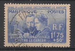 MARTINIQUE - 1938 - N°YT. 167 - Marie Curie - Oblitéré / Used - Usati