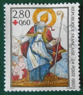 2853 France 1993 Oblitéré Image De Metz Saint Nicolas Croix Rouge - Gebraucht