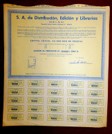 SA De Distribución,Edición Y Librerías,Madrid 1979 , Share Certificate - Autres & Non Classés