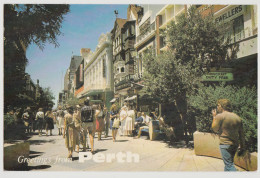 WESTERN AUSTRALIA WA Busy Hay Street Mall PERTH Emu P28 Postcard C1970s - Perth