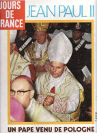 JOURS DE FRANCE N°1245 OCTOBRE 1978 JEAN PAUL II UN PAPE VENU DE POLOGNE - Gente
