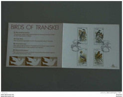 Transkei 1980 Presentation Card  Vogel Oiseaux Yv 75-78 - Transkei
