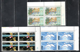 ITALIA REPUBBLICA ITALY REPUBLIC 1988 LAVORO ITALIANO NEL MONDO ITALIAN LABOUR SERIE SET QUARTINA  ANGOLO DI FOGLIO MNH - 1981-90: Neufs